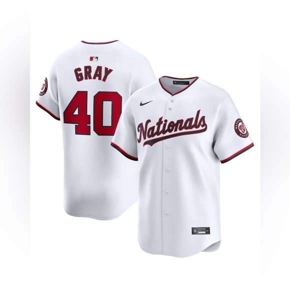 NWT Men's Washington Nationals Josiah Gray Nike White Home Limited Player Jersey